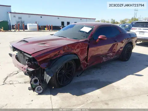 2019 Dodge Challenger R/T Scat Pack Widebody VIN 2C3CDZFJ4KH723794 фото 2