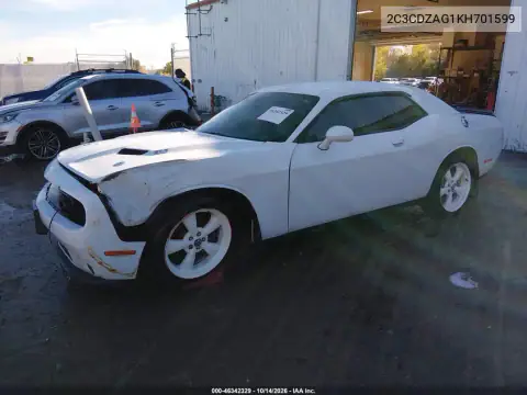 2C3CDZAG1KH701599 — 2019 Dodge Challenger, фото 3 с аукциона IAAI, Передняя часть