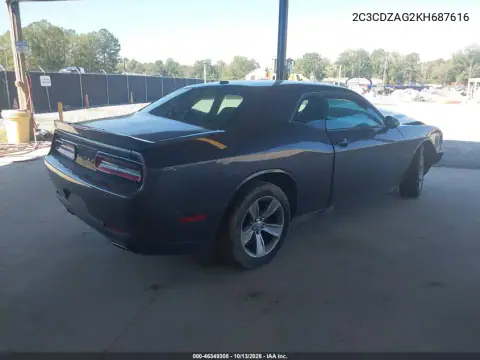 2C3CDZAG2KH687616 — 2019 Dodge Challenger, фото 4 с аукциона IAAI, Передняя часть