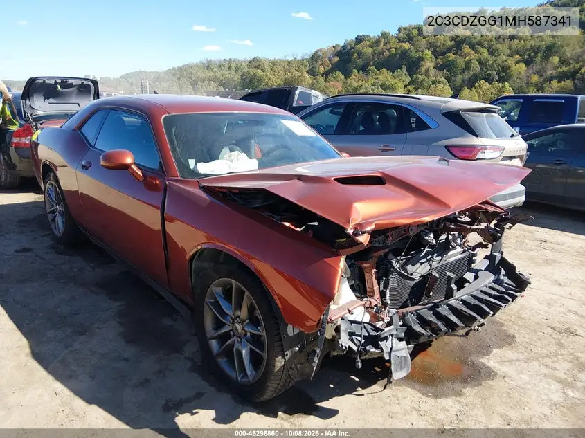 2021 Dodge Challenger Sxt Awd VIN 2C3CDZGG1MH587341 фото 1