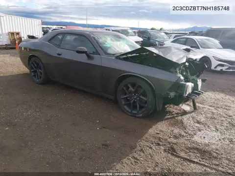 2C3CDZBT7NH185748 — 2022 Dodge Challenger, Передняя часть, фото до ремонта
