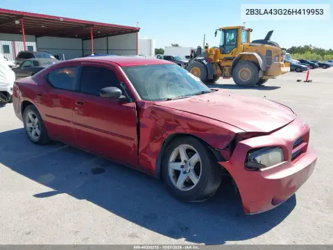 2006 Dodge Charger VIN 2B3LA43G26H419953 фото 2