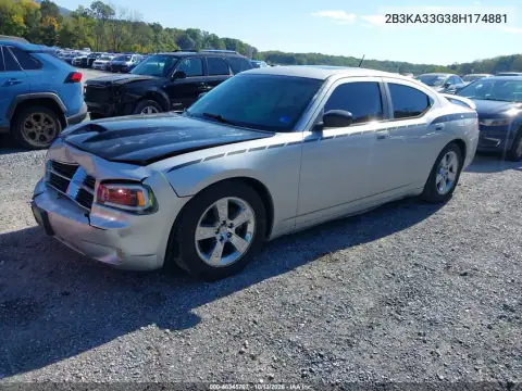 2B3KA33G38H174881 — 2008 Dodge Charger, фото 3 с аукциона IAAI, Передняя часть