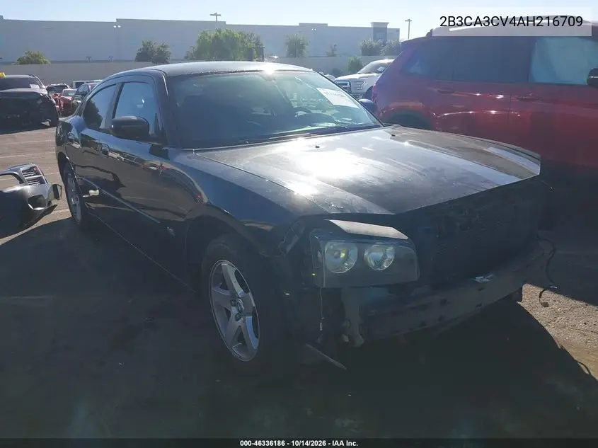 2B3CA3CV4AH216709 — 2010 Dodge Charger, фото 2 с аукциона IAAI, Передняя часть слева