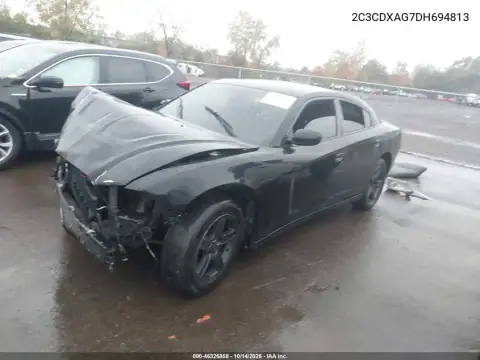 2C3CDXAG7DH694813 — 2013 Dodge Charger, фото 2 с аукциона IAAI, Передняя часть