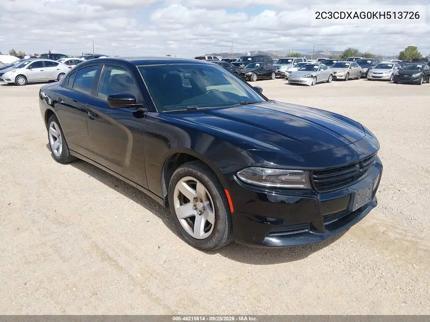 2C3CDXAG0KH513726 — 2019 Dodge Charger, фото 2 с аукциона IAAI 21.10.2026, Естественный износ