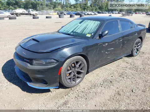 2019 Dodge Charger Gt Rwd VIN 2C3CDXHG0KH746981 фото 2