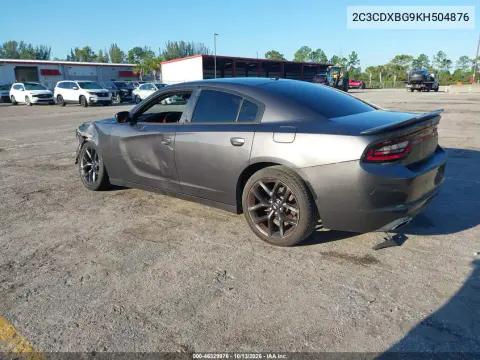 2019 Dodge Charger Sxt Rwd VIN 2C3CDXBG9KH504876 фото 4