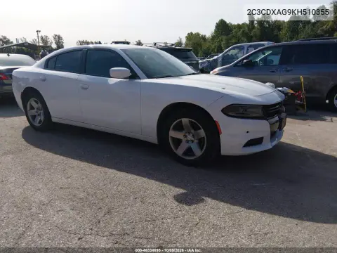 2C3CDXAG9KH510355 — 2019 Dodge Charger, Естественный износ, фото до ремонта