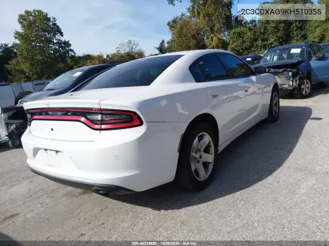2019 Dodge Charger Police Rwd VIN 2C3CDXAG9KH510355 фото 5