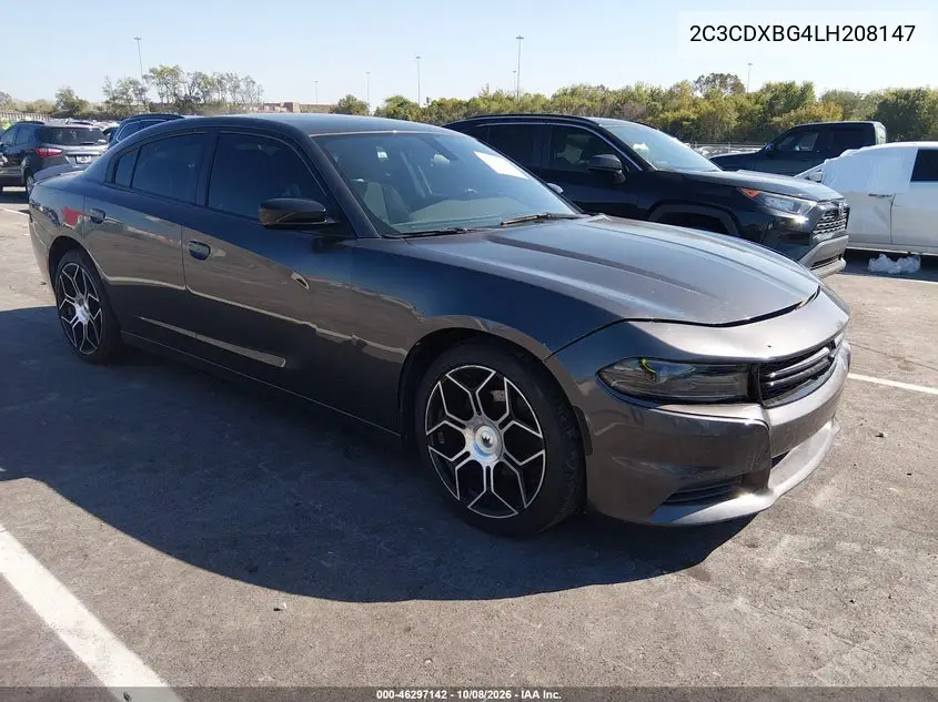 2020 Dodge Charger Sxt Rwd VIN 2C3CDXBG4LH208147 фото 2