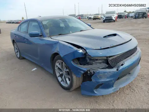 2C3CDXHG6MH505882 — 2021 Dodge Charger, Передняя часть, фото до ремонта