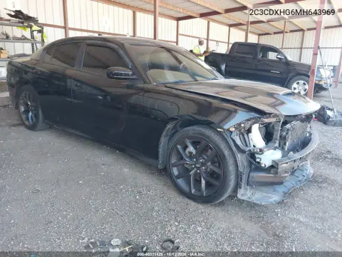 2C3CDXHG6MH643969 — 2021 Dodge Charger, Передняя часть, фото до ремонта