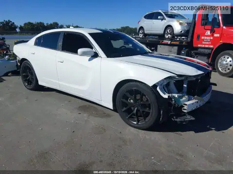 2C3CDXBG8MH525110 — 2021 Dodge Charger, Передняя и задняя части, фото до ремонта