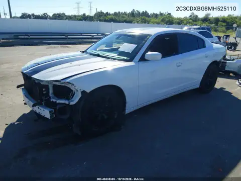 2C3CDXBG8MH525110 — 2021 Dodge Charger, фото 3 с аукциона IAAI, Передняя и задняя части