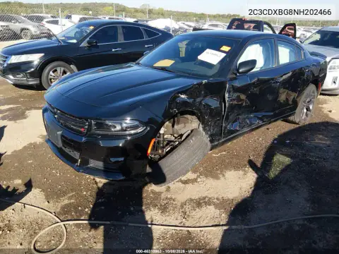 2022 Dodge Charger Sxt Rwd VIN 2C3CDXBG8NH202466 фото 2