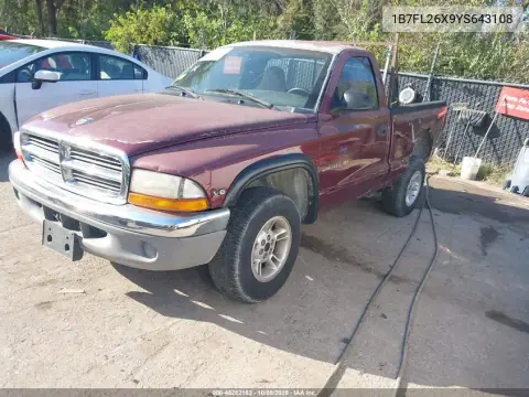 2000 Dodge Dakota Slt/Sport VIN 1B7FL26X9YS643108 фото 3