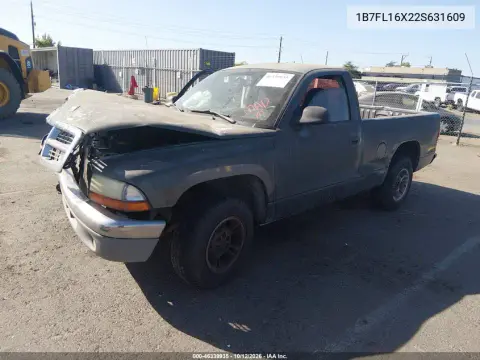 2002 Dodge Dakota VIN 1B7FL16X22S631609 фото 2