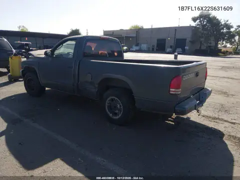 2002 Dodge Dakota VIN 1B7FL16X22S631609 фото 3