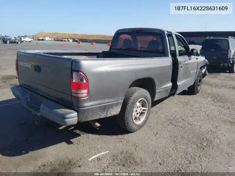 2002 Dodge Dakota VIN 1B7FL16X22S631609 фото 4