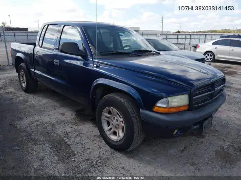 1D7HL38X03S141453 — 2003 Dodge Dakota, Естественный износ, фото до ремонта