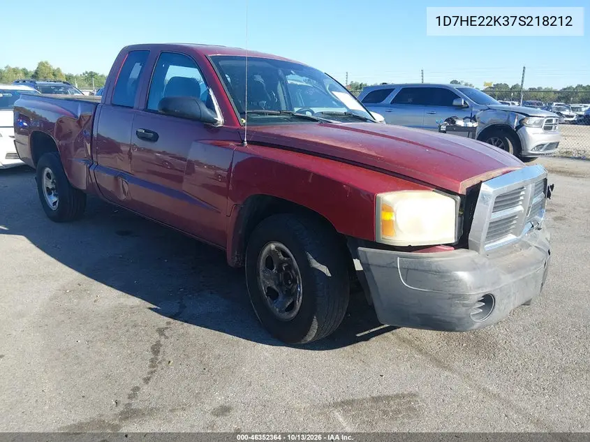 1D7HE22K37S218212 — 2007 Dodge Dakota, фото 2 с аукциона IAAI, Передняя часть