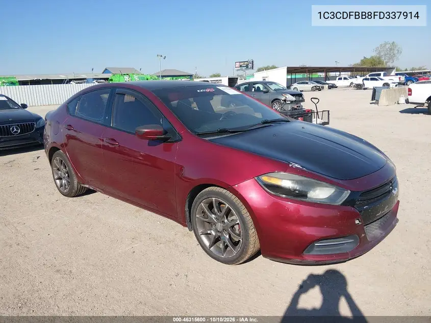 2015 Dodge Dart Sxt VIN 1C3CDFBB8FD337914 фото 2
