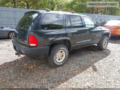 1B4HS28Y9WF116822 — 1998 Dodge Durango, фото 5 с аукциона IAAI 14.10.2026, Сзади слева