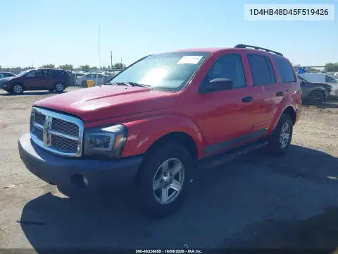 2005 Dodge Durango Slt VIN 1D4HB48D45F519426 фото 2