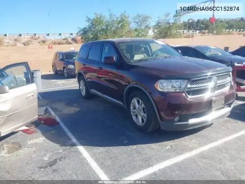 1C4RDHAG6CC152874 — 2012 Dodge Durango, Естественный износ, фото до ремонта