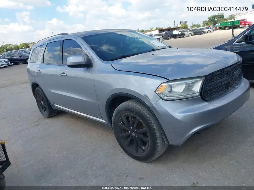2014 Dodge Durango Sxt VIN 1C4RDHAG3EC414479 фото 1