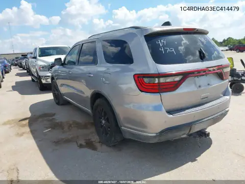 2014 Dodge Durango Sxt VIN 1C4RDHAG3EC414479 фото 3