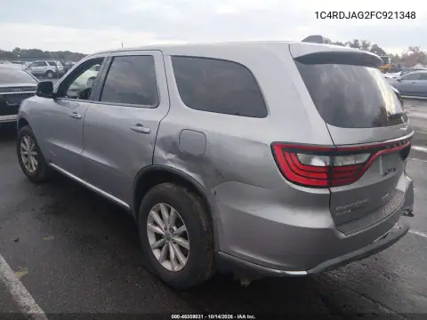 1C4RDJAG2FC921348 — 2015 Dodge Durango, фото 4 с аукциона IAAI, Задняя часть слева