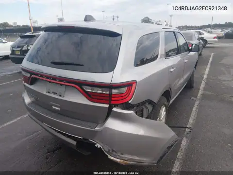 1C4RDJAG2FC921348 — 2015 Dodge Durango, фото 5 с аукциона IAAI, Задняя часть слева