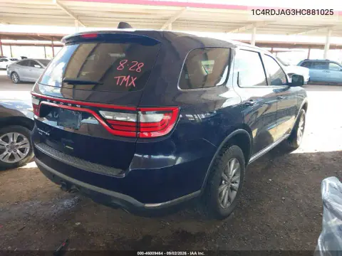2017 Dodge Durango Sxt Awd VIN 1C4RDJAG3HC881025 фото 5