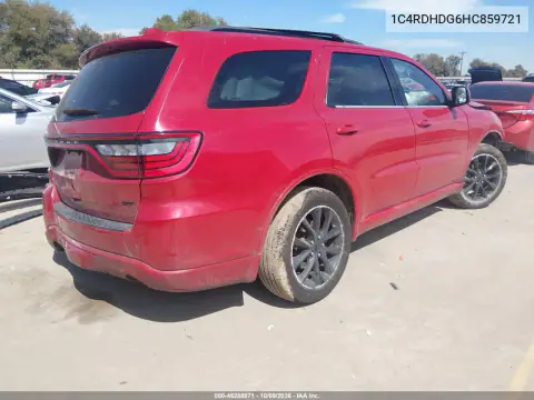 2017 Dodge Durango Gt Rwd VIN 1C4RDHDG6HC859721 фото 4