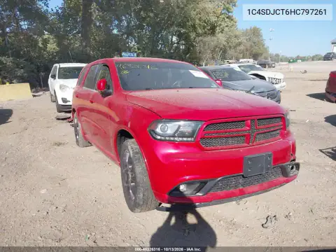 1C4SDJCT6HC797261 — 2017 Dodge Durango, Сзади слева, фото до ремонта