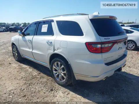 1C4SDJET0HC677419 — 2017 Dodge Durango, фото 4 с аукциона IAAI, Повреждения со всех сторон