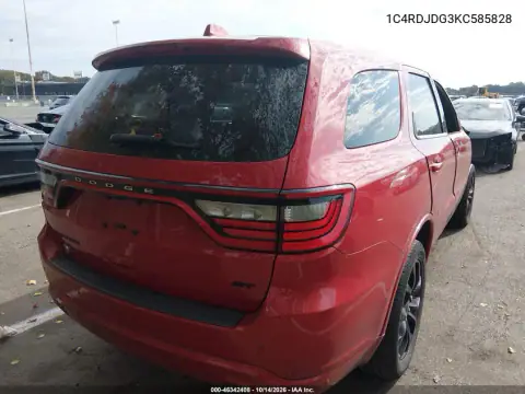 1C4RDJDG3KC585828 — 2019 Dodge Durango, фото 5 с аукциона IAAI, Передняя часть