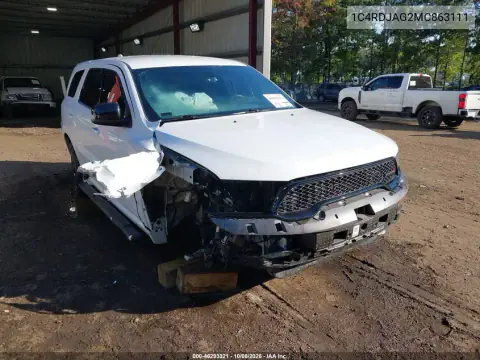 1C4RDJAG2MC863111 — 2021 Dodge Durango, Передняя часть, фото до ремонта