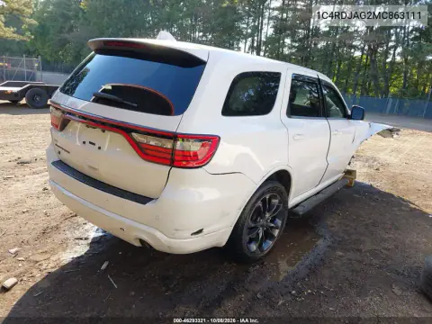 2021 Dodge Durango Sxt Plus Awd VIN 1C4RDJAG2MC863111 фото 4