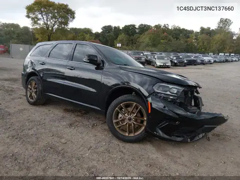1C4SDJCT3NC137660 — 2022 Dodge Durango, фото 2 с аукциона IAAI, Передняя часть