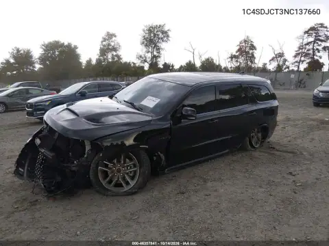 1C4SDJCT3NC137660 — 2022 Dodge Durango, фото 3 с аукциона IAAI, Передняя часть