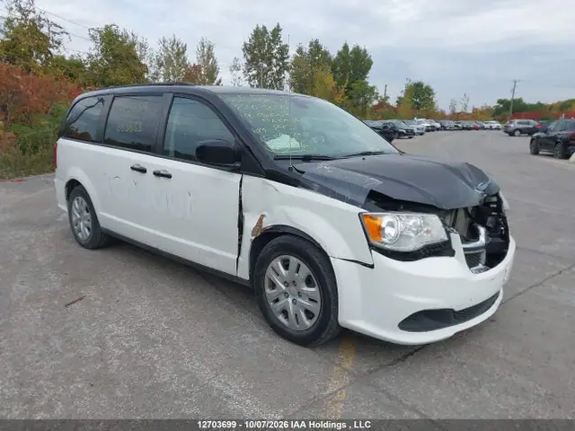 2C4RDGBG8KR683833 — 2019 Dodge Grand Caravan SE, Передняя часть (Front), фото до ремонта