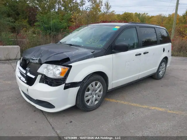 2C4RDGBG8KR683833 — 2019 Dodge Grand Caravan SE, фото 2 с аукциона IAAI 14.10.2026, Передняя часть