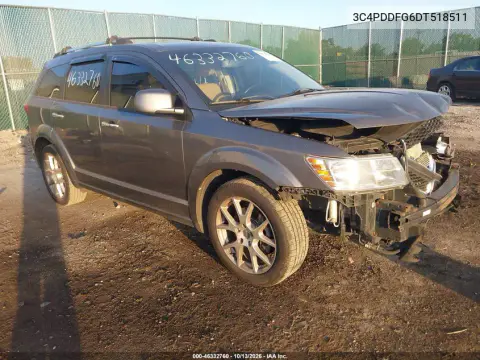 3C4PDDFG6DT518511 — 2013 Dodge Journey, Передняя часть, фото до ремонта
