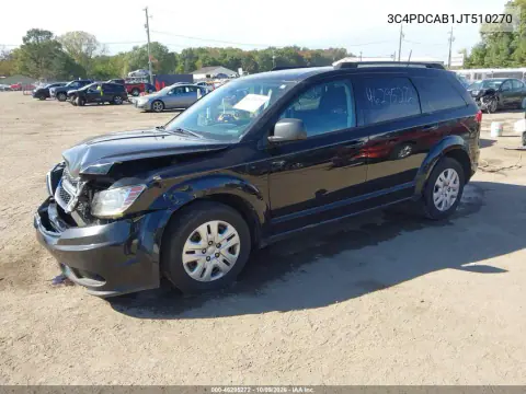 2018 Dodge Journey Se VIN 3C4PDCAB1JT510270 фото 2