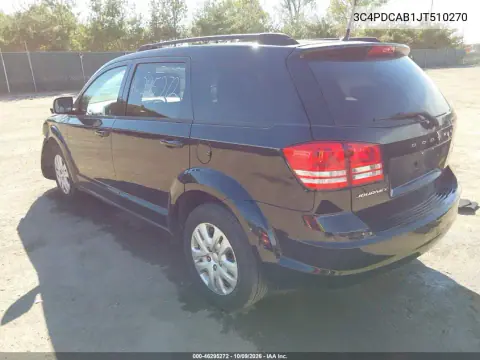 2018 Dodge Journey Se VIN 3C4PDCAB1JT510270 фото 3