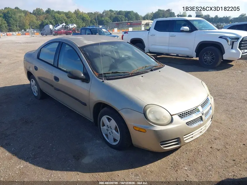 2003 Dodge Neon Se VIN 1B3ES26CX3D182205 фото 1