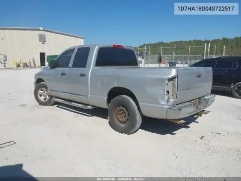 2004 Dodge Ram 1500 Slt/Laramie VIN 1D7HA18D04S722517 фото 3